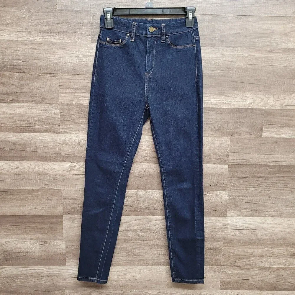 Blanknyc‎ Ankle Skinny Jeans Blue Dark Wash Womens Size 27 Stretch Denim Pockets